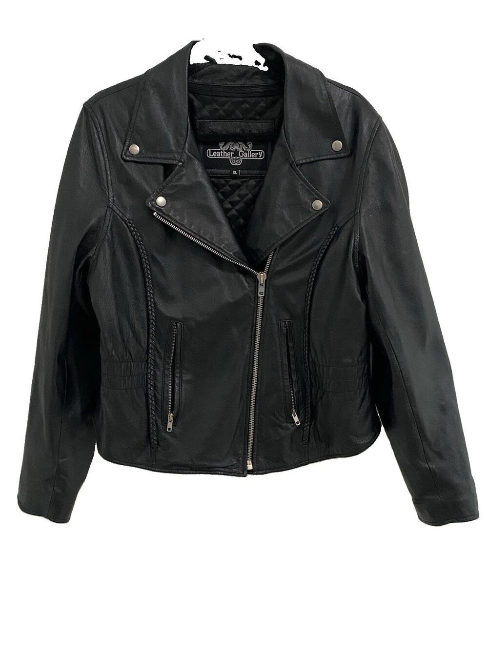 Leather Gallery Black Genuine Leather Jacket-XL Unisex